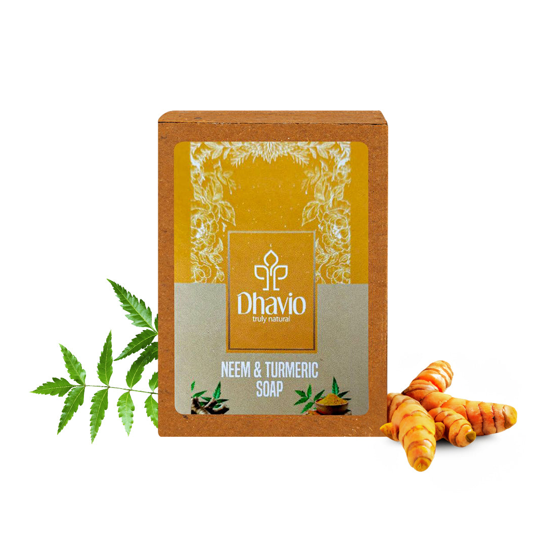 Neem & Turmeric Soap with Neem Oil & Turmeric for Antibacterial Care – 100g